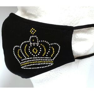 Rhinestone Mask, Fashion Mask, Fabric Mask-Crown